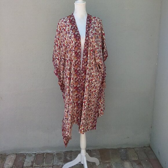 Knox Rose Kimono Duster Size XS-Small Boho Floral Cottagecore  Boho - Picture 3 of 9
